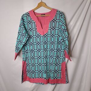 Simply Southern 100% Cotton Tunic Swim Coverup sz‎ L